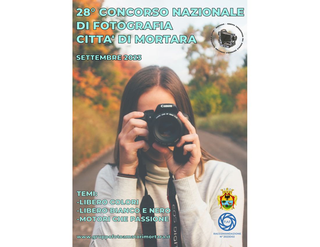 Locandina Concorso Nazionale di Fotografia 2023