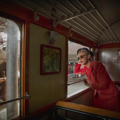 B Carniti Maria Teresa Crema Cr B1 Red Dress